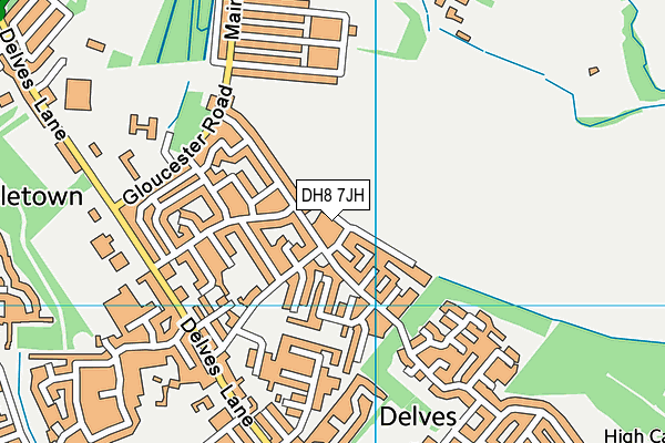 DH8 7JH map - OS VectorMap District (Ordnance Survey) DH8 7JH map - OS VectorMap District (Ordnance Survey)