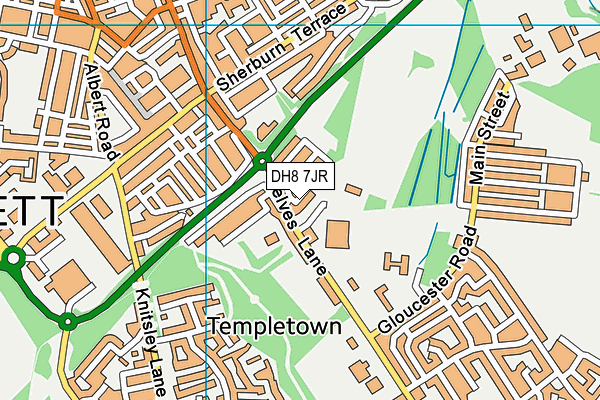 DH8 7JR map - OS VectorMap District (Ordnance Survey) DH8 7JR map - OS VectorMap District (Ordnance Survey)
