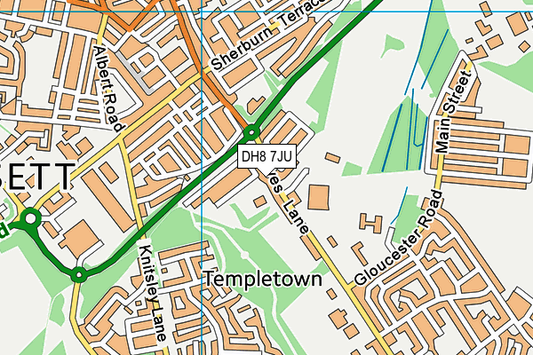 DH8 7JU map - OS VectorMap District (Ordnance Survey) DH8 7JU map - OS VectorMap District (Ordnance Survey)