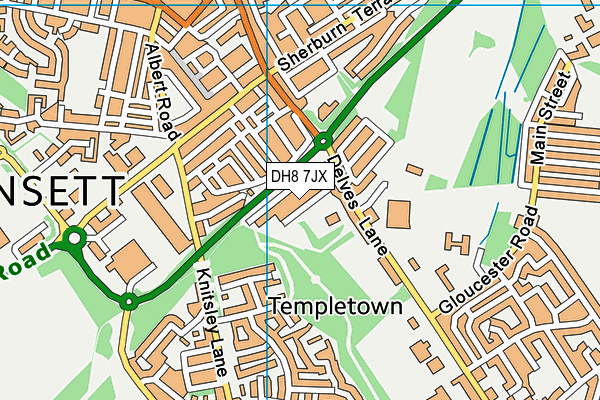 DH8 7JX map - OS VectorMap District (Ordnance Survey) DH8 7JX map - OS VectorMap District (Ordnance Survey)