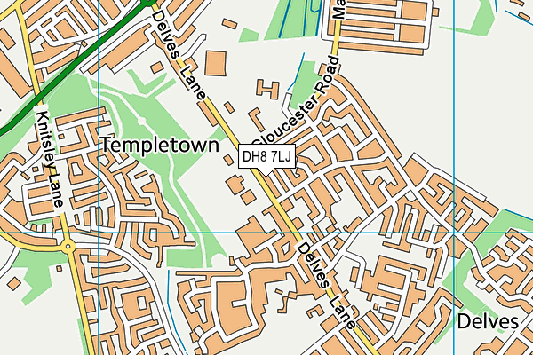 DH8 7LJ map - OS VectorMap District (Ordnance Survey) DH8 7LJ map - OS VectorMap District (Ordnance Survey)