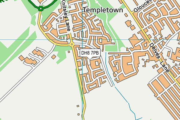 DH8 7PB map - OS VectorMap District (Ordnance Survey) DH8 7PB map - OS VectorMap District (Ordnance Survey)