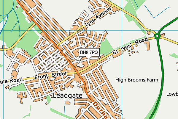 DH8 7PQ map - OS VectorMap District (Ordnance Survey) DH8 7PQ map - OS VectorMap District (Ordnance Survey)