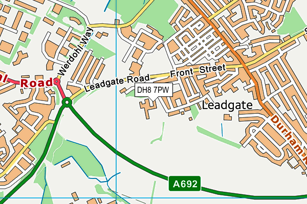 DH8 7PW map - OS VectorMap District (Ordnance Survey) DH8 7PW map - OS VectorMap District (Ordnance Survey)