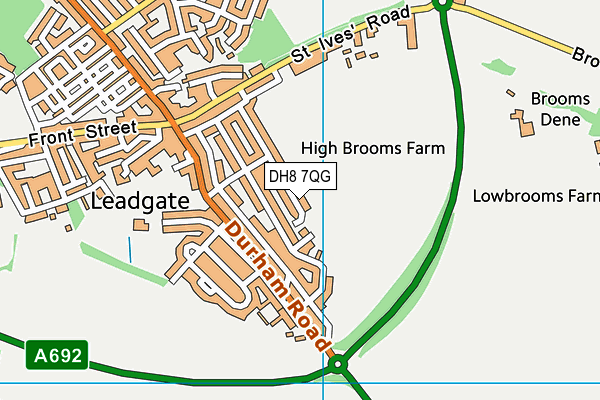 DH8 7QG map - OS VectorMap District (Ordnance Survey)