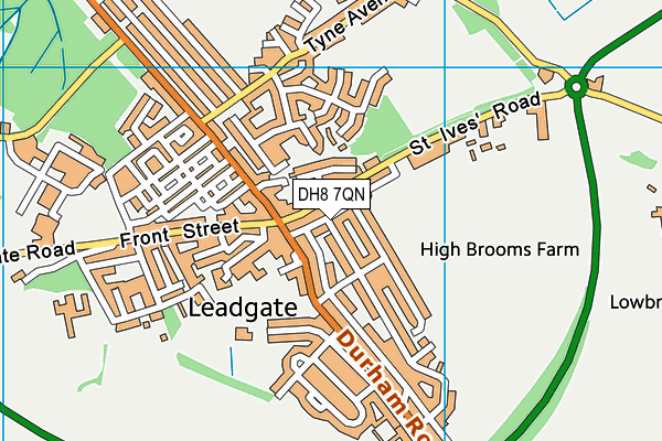 DH8 7QN map - OS VectorMap District (Ordnance Survey)