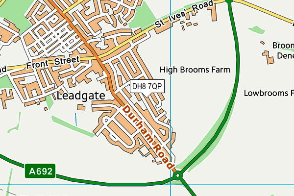 DH8 7QP map - OS VectorMap District (Ordnance Survey) DH8 7QP map - OS VectorMap District (Ordnance Survey)