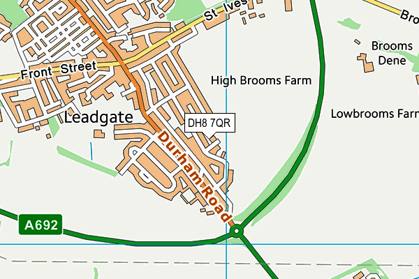 DH8 7QR map - OS VectorMap District (Ordnance Survey) DH8 7QR map - OS VectorMap District (Ordnance Survey)
