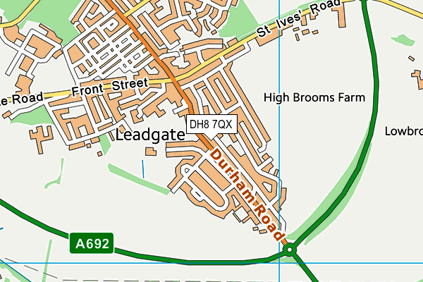 DH8 7QX map - OS VectorMap District (Ordnance Survey) DH8 7QX map - OS VectorMap District (Ordnance Survey)