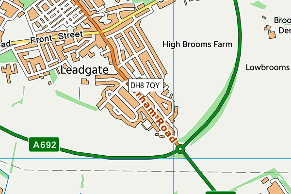 DH8 7QY map - OS VectorMap District (Ordnance Survey) DH8 7QY map - OS VectorMap District (Ordnance Survey)