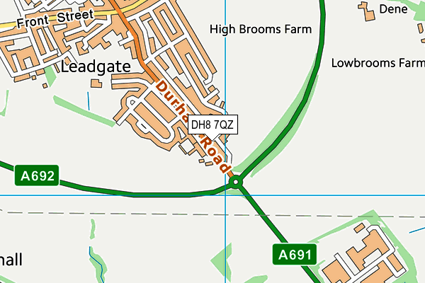 DH8 7QZ map - OS VectorMap District (Ordnance Survey) DH8 7QZ map - OS VectorMap District (Ordnance Survey)