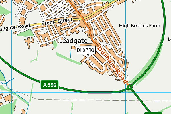 DH8 7RG map - OS VectorMap District (Ordnance Survey) DH8 7RG map - OS VectorMap District (Ordnance Survey)