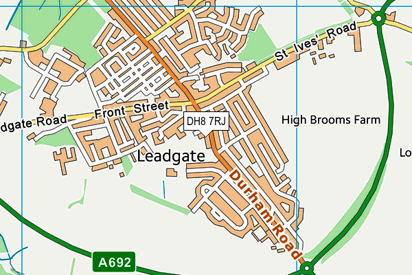DH8 7RJ map - OS VectorMap District (Ordnance Survey) DH8 7RJ map - OS VectorMap District (Ordnance Survey)