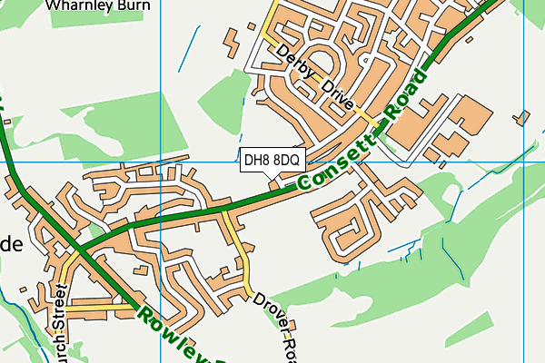 DH8 8DQ map - OS VectorMap District (Ordnance Survey) DH8 8DQ map - OS VectorMap District (Ordnance Survey)