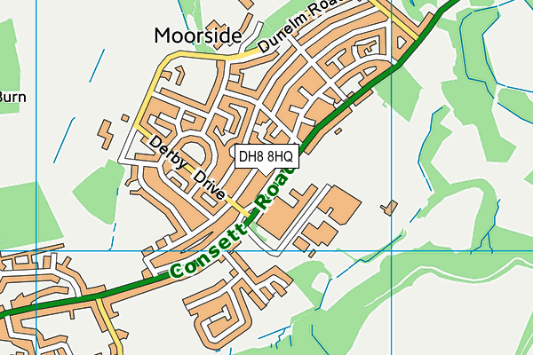 DH8 8HQ map - OS VectorMap District (Ordnance Survey) DH8 8HQ map - OS VectorMap District (Ordnance Survey)