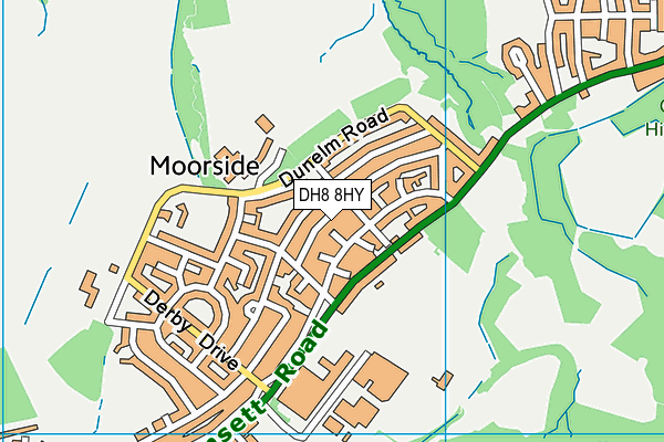 DH8 8HY map - OS VectorMap District (Ordnance Survey) DH8 8HY map - OS VectorMap District (Ordnance Survey)