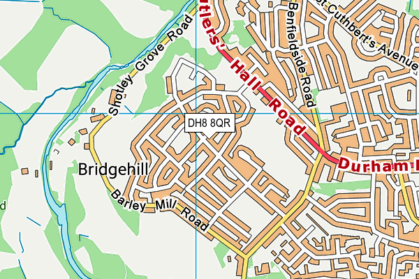 DH8 8QR map - OS VectorMap District (Ordnance Survey) DH8 8QR map - OS VectorMap District (Ordnance Survey)