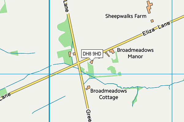 DH8 9HD map - OS VectorMap District (Ordnance Survey) DH8 9HD map - OS VectorMap District (Ordnance Survey)