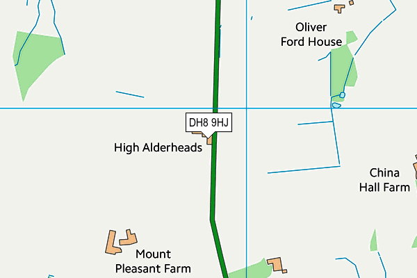DH8 9HJ map - OS VectorMap District (Ordnance Survey) DH8 9HJ map - OS VectorMap District (Ordnance Survey)