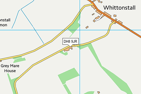 DH8 9JR map - OS VectorMap District (Ordnance Survey) DH8 9JR map - OS VectorMap District (Ordnance Survey)