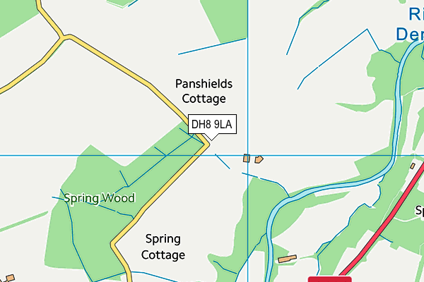 DH8 9LA map - OS VectorMap District (Ordnance Survey)