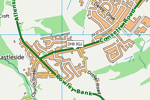 DH8 9QJ map - OS VectorMap District (Ordnance Survey) DH8 9QJ map - OS VectorMap District (Ordnance Survey)