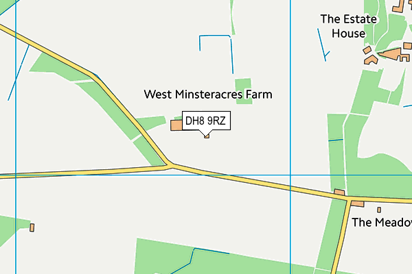 DH8 9RZ map - OS VectorMap District (Ordnance Survey) DH8 9RZ map - OS VectorMap District (Ordnance Survey)