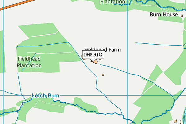 DH8 9TQ map - OS VectorMap District (Ordnance Survey)
