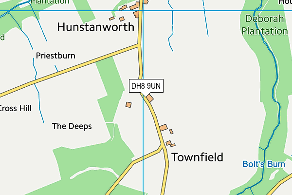 DH8 9UN map - OS VectorMap District (Ordnance Survey)