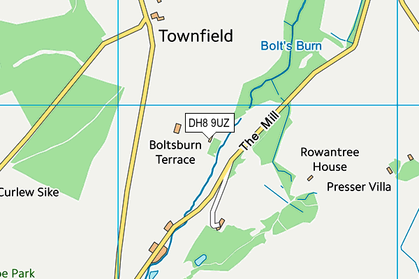 DH8 9UZ map - OS VectorMap District (Ordnance Survey) DH8 9UZ map - OS VectorMap District (Ordnance Survey)