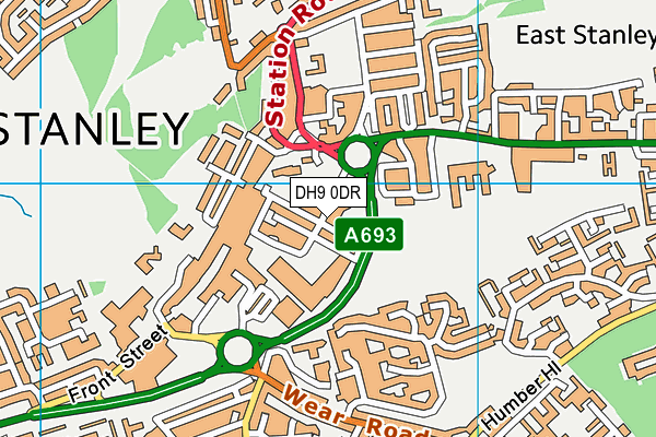 DH9 0DR map - OS VectorMap District (Ordnance Survey) DH9 0DR map - OS VectorMap District (Ordnance Survey)