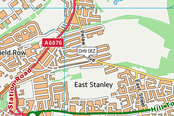 DH9 0EZ map - OS VectorMap District (Ordnance Survey)