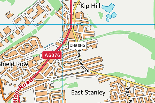 DH9 0HG map - OS VectorMap District (Ordnance Survey) DH9 0HG map - OS VectorMap District (Ordnance Survey)