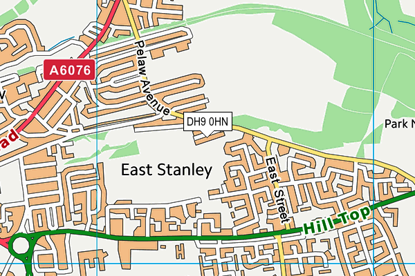 DH9 0HN map - OS VectorMap District (Ordnance Survey)