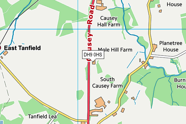 DH9 0HS map - OS VectorMap District (Ordnance Survey) DH9 0HS map - OS VectorMap District (Ordnance Survey)