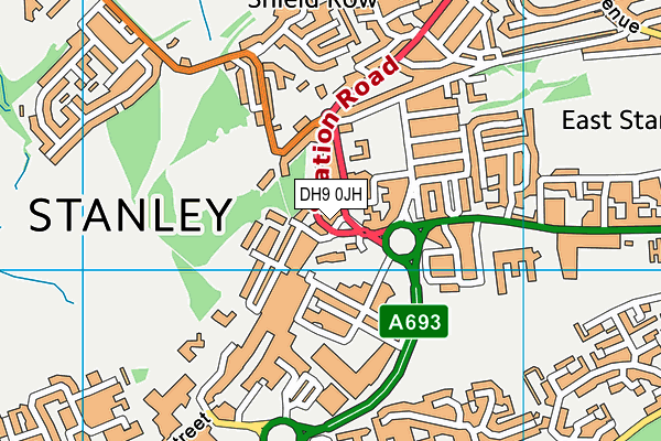 DH9 0JH map - OS VectorMap District (Ordnance Survey) DH9 0JH map - OS VectorMap District (Ordnance Survey)