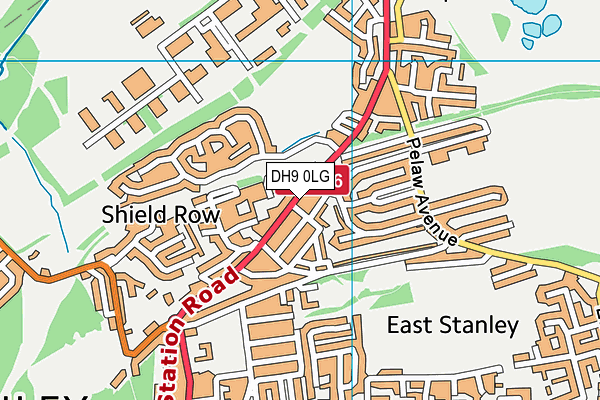DH9 0LG map - OS VectorMap District (Ordnance Survey) DH9 0LG map - OS VectorMap District (Ordnance Survey)