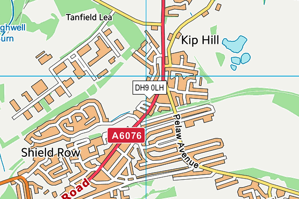 DH9 0LH map - OS VectorMap District (Ordnance Survey) DH9 0LH map - OS VectorMap District (Ordnance Survey)