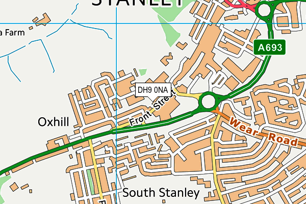 DH9 0NA map - OS VectorMap District (Ordnance Survey) DH9 0NA map - OS VectorMap District (Ordnance Survey)