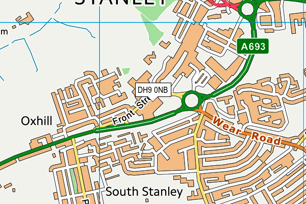 DH9 0NB map - OS VectorMap District (Ordnance Survey) DH9 0NB map - OS VectorMap District (Ordnance Survey)
