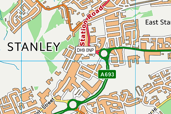 DH9 0NP map - OS VectorMap District (Ordnance Survey) DH9 0NP map - OS VectorMap District (Ordnance Survey)