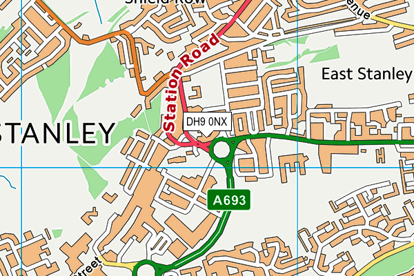 DH9 0NX map - OS VectorMap District (Ordnance Survey) DH9 0NX map - OS VectorMap District (Ordnance Survey)