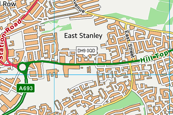 DH9 0QD map - OS VectorMap District (Ordnance Survey) DH9 0QD map - OS VectorMap District (Ordnance Survey)