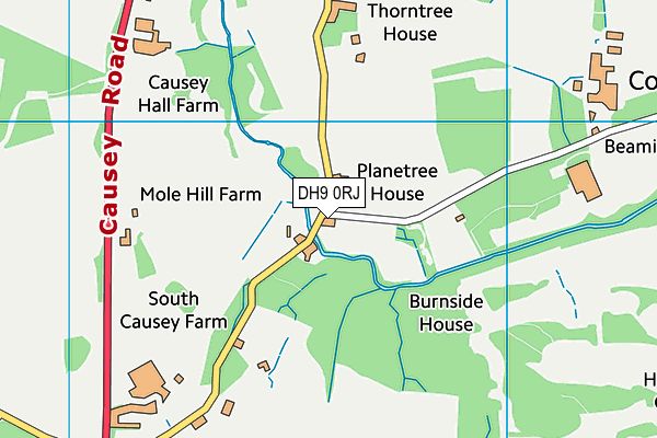 DH9 0RJ map - OS VectorMap District (Ordnance Survey) DH9 0RJ map - OS VectorMap District (Ordnance Survey)