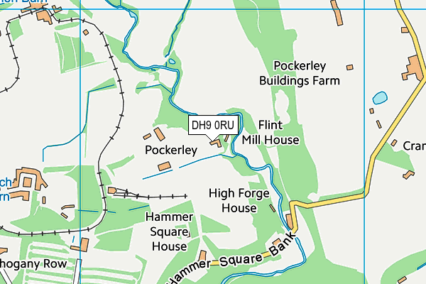 DH9 0RU map - OS VectorMap District (Ordnance Survey) DH9 0RU map - OS VectorMap District (Ordnance Survey)