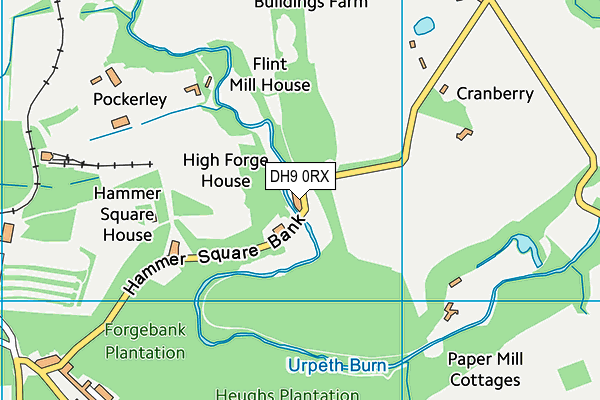DH9 0RX map - OS VectorMap District (Ordnance Survey) DH9 0RX map - OS VectorMap District (Ordnance Survey)