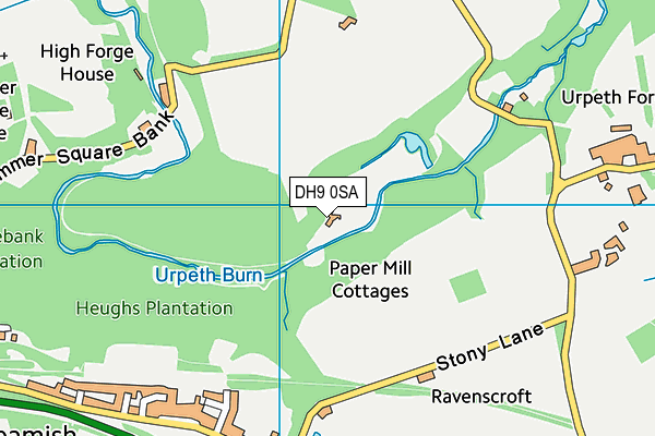 DH9 0SA map - OS VectorMap District (Ordnance Survey) DH9 0SA map - OS VectorMap District (Ordnance Survey)