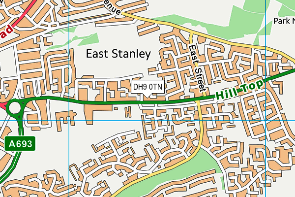 DH9 0TN map - OS VectorMap District (Ordnance Survey) DH9 0TN map - OS VectorMap District (Ordnance Survey)