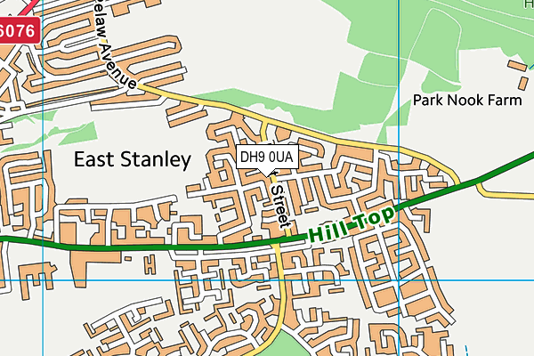 DH9 0UA map - OS VectorMap District (Ordnance Survey) DH9 0UA map - OS VectorMap District (Ordnance Survey)