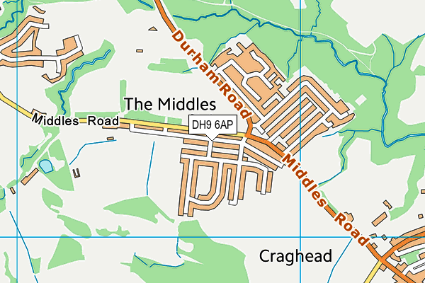 DH9 6AP map - OS VectorMap District (Ordnance Survey) DH9 6AP map - OS VectorMap District (Ordnance Survey)